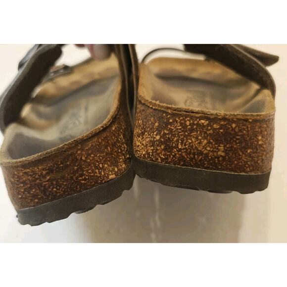 Birkenstock Birki's 240 Original Fussbett Brown Two Strap Women Sandals- SZ 6/37 - Picture 7 of 9